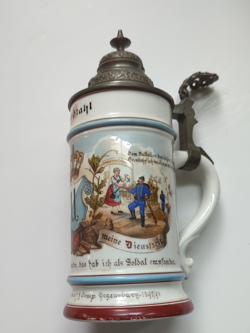 Vintage German Beer Stein With Lithophane